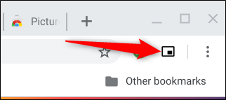 Clique no ícone da extensão Picture-in-Picture.