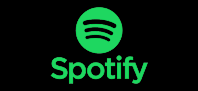 Logotipo Spotify vertical com texto em preto