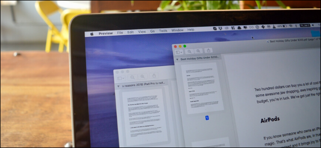 Dois documentos PDF abertos em um Mac