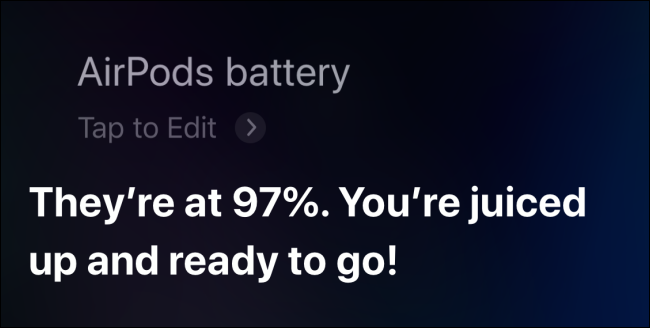 Usando o Siri para verificar a bateria do AirPods no iPhone