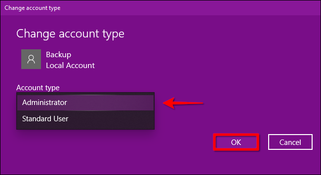 Windows 10 Alterar tipo de conta - parte 2