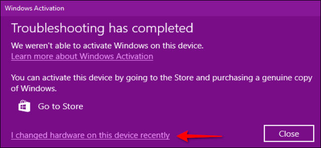 Windows 10 mudei link de hardware