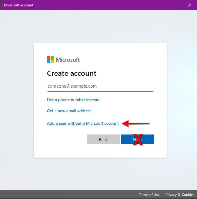 Windows 10 sem conta da Microsoft
