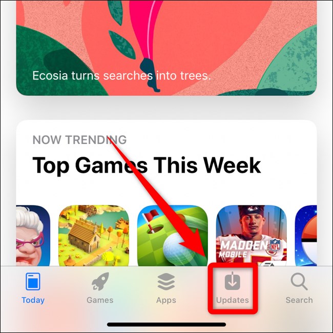 Apple iPhone iOS 12 App Store Selecionar atualizações