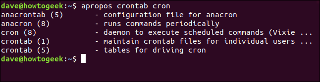 apropos resultados para crontab cron em uma janela de terminal