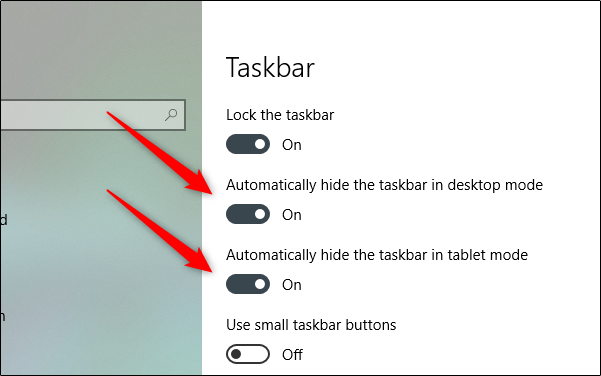ocultar automaticamente a barra de tarefas no modo desktop e mesa