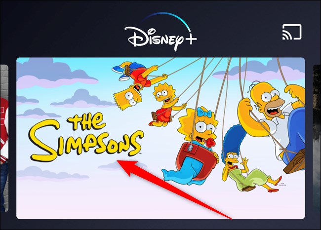 Disney + App Escolha o programa de TV