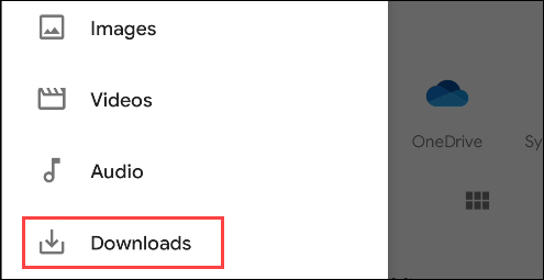 downloads do menu