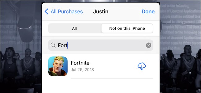 Lista de aplicativos do Fortnite na App Store do iPhone