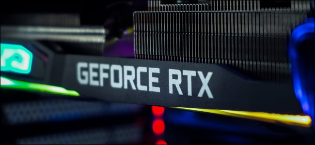 Uma GPU NVIDIA GeForce RTX.