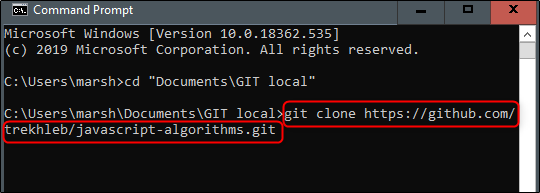 git clone command without prompt