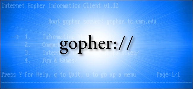 O protocolo Gopher (gopher: //).