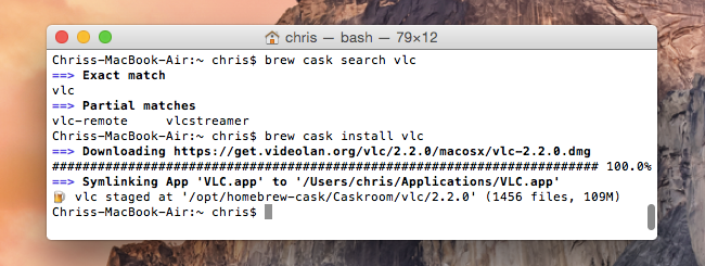 homebrew cask search install
