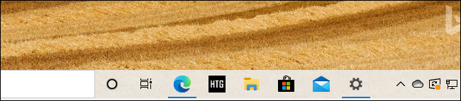 Um ícone da barra de tarefas do site afixado no Edge para o How-To Geek no Windows 10.
