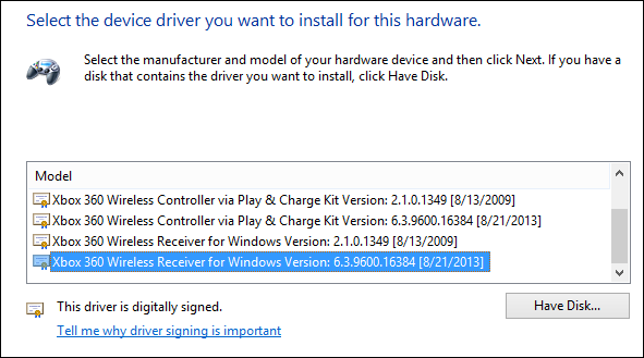 xbox 360 wireless receiver software windows 8