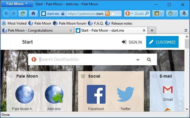 pale moon vs waterfox security