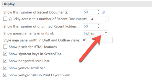 show side ruler in word