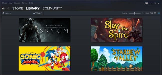 Biblioteca de jogos Steam