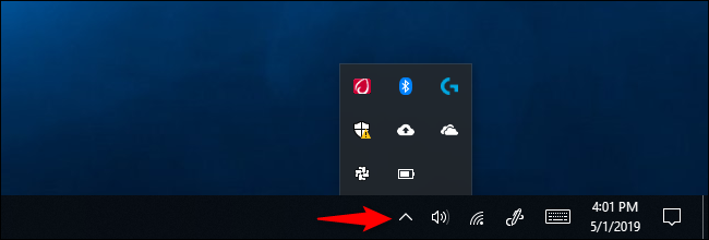 Visualizando ícones de notificação ocultos na barra de tarefas do Windows 10