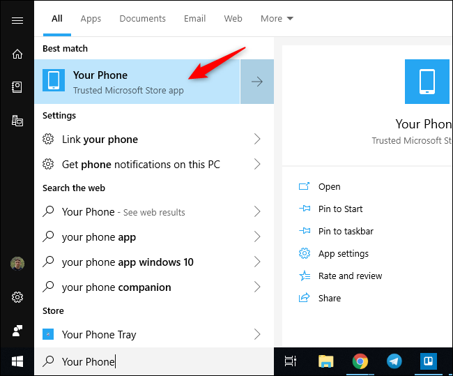 Como iniciar o aplicativo Your Phone no Windows 10