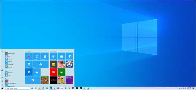Novo tema leve e fundo da área de trabalho do Windows 10