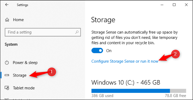 Execute o Storage Sense agora na atualização de maio de 2019 do Windows 10