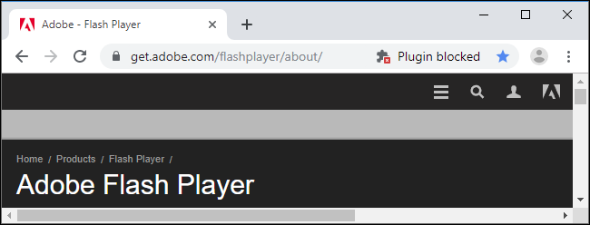 Mensagem "Plug-in bloqueado" no Google Chrome.