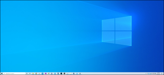 Uma área de trabalho do Windows 10 sem ícones da área de trabalho
