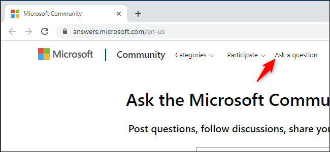 Fazendo uma pergunta nos fóruns da Comunidade Microsoft