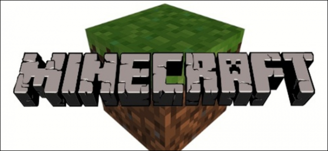 O logotipo do Minecraft.