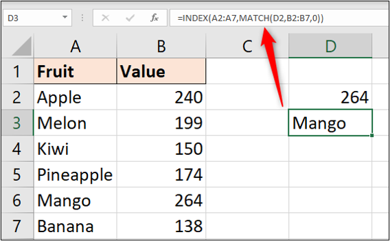 INDEX e MATCH para retornar o nome do produto