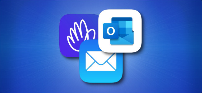 Três ícones de aplicativos de e-mail para iPhone e iPad