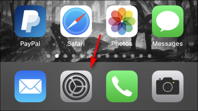 Toque no ícone do Gear no iPhone.