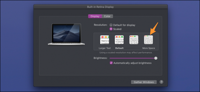 retina display menu alternative