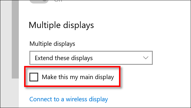 Faça de um monitor sua tela principal no Windows 10