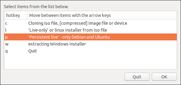 Ubuntu e Debian apenas opção