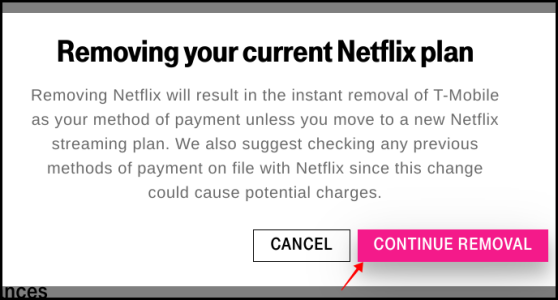 Cancelamento da T-Mobile Netflix