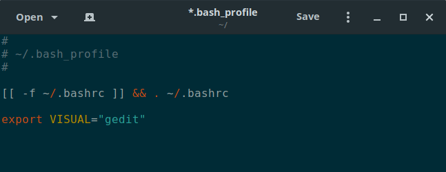 linha de exportação em .bash_profile