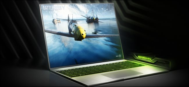 Um laptop para jogos NVIDIA RTX-20