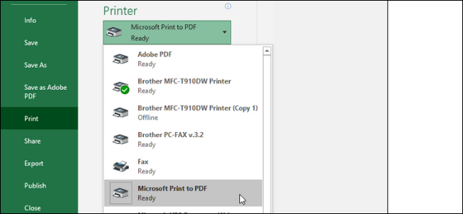 Excel - Imprimir como PDF