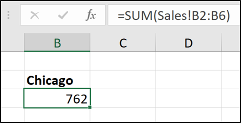 Referência cruzada da folha na função de soma