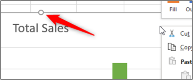 Redimensionar alças no gráfico