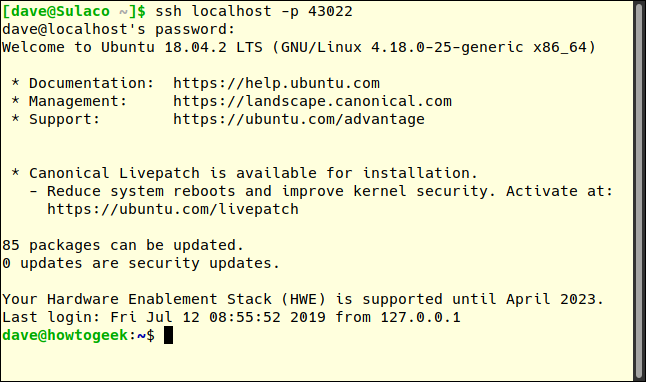 conexão de túnel ssh reversa para computador remoto