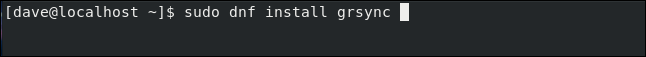 sudo dnf install grsync