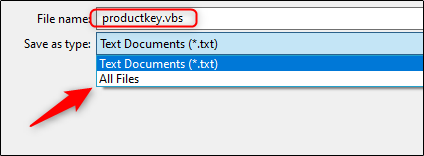salvar o tipo de arquivo como arquivo vbs