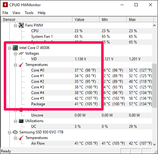 amd system monitor doesnt show temps