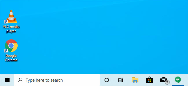 Cortana e a barra de pesquisa separadas na barra de tarefas