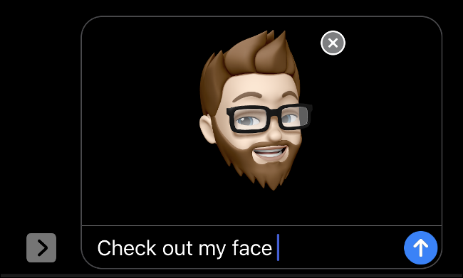 Usando Memoji com Face ID no iMessage