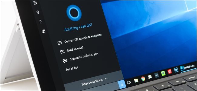 Surface Pro 4 com Cortana aberta