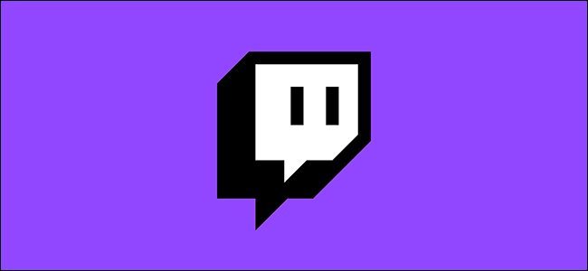 O logotipo do Twitch em um fundo roxo.
